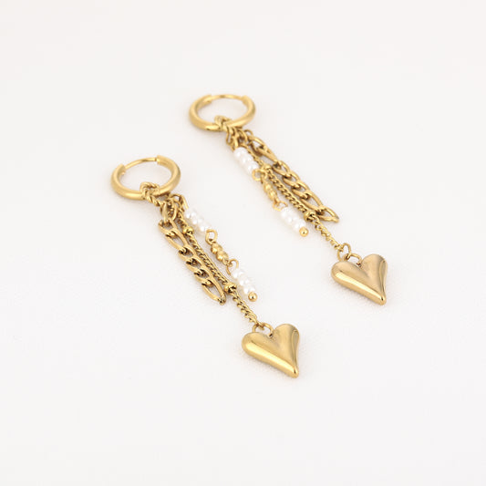 Longlasting love oorbellen - wit