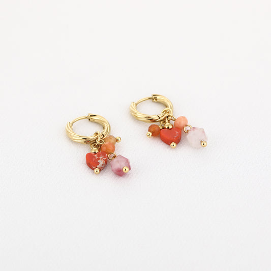 Bedel oorbellen - Oranje