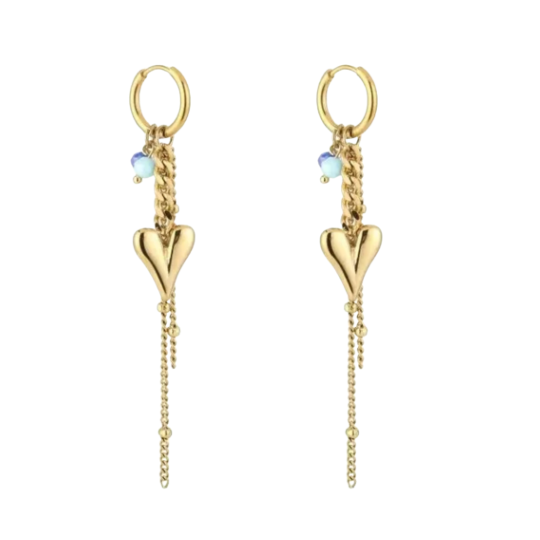 Longlasting love oorbellen - blauw